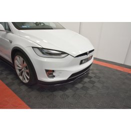 Накладка сплиттер на передний бампер Вар2 на Tesla Model X